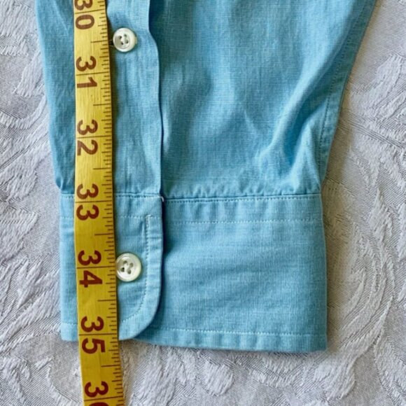 Mens Ralph Lauren Classic Fit Button Down Shirt Size Medium Light Blue ~ Perfect - Picture 6 of 8